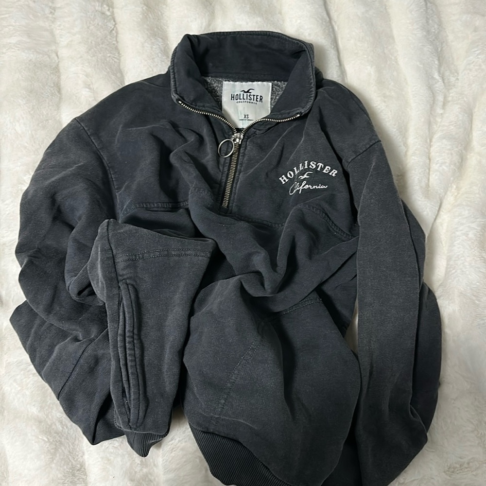 Hollister Dark Grey Zip Up